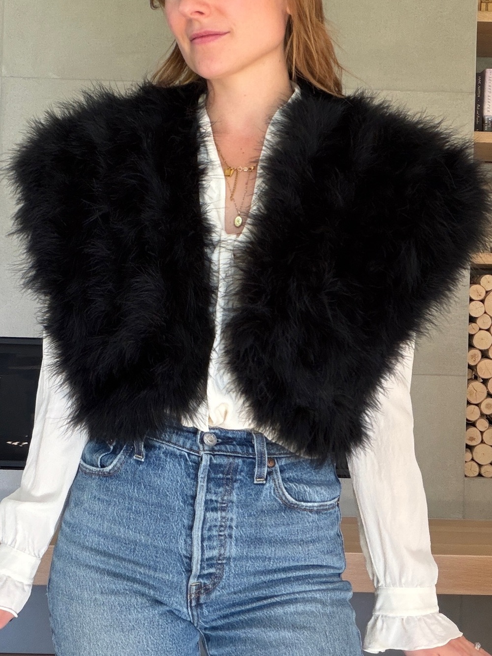 100% turkey feather Jessica vest large